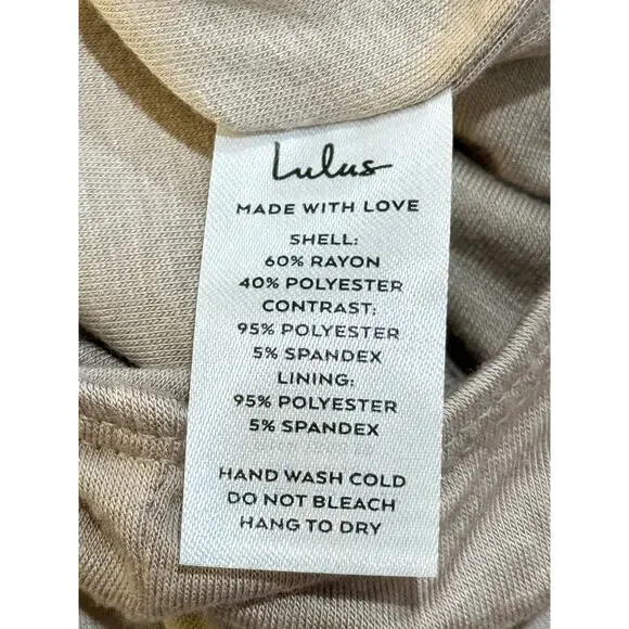 Lulu's Chic on Repeat Taupe V-Neck Long Sleeve Size XS NWT - Picture 11 of 13